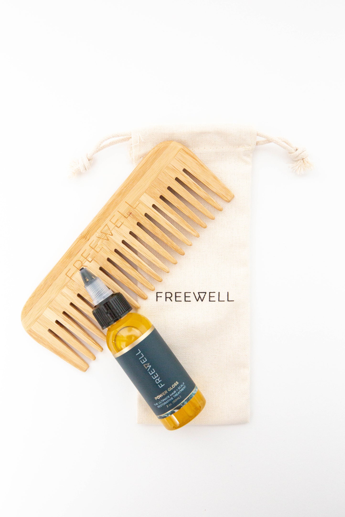 Power Gloss + Bamboo Comb Travel Kit